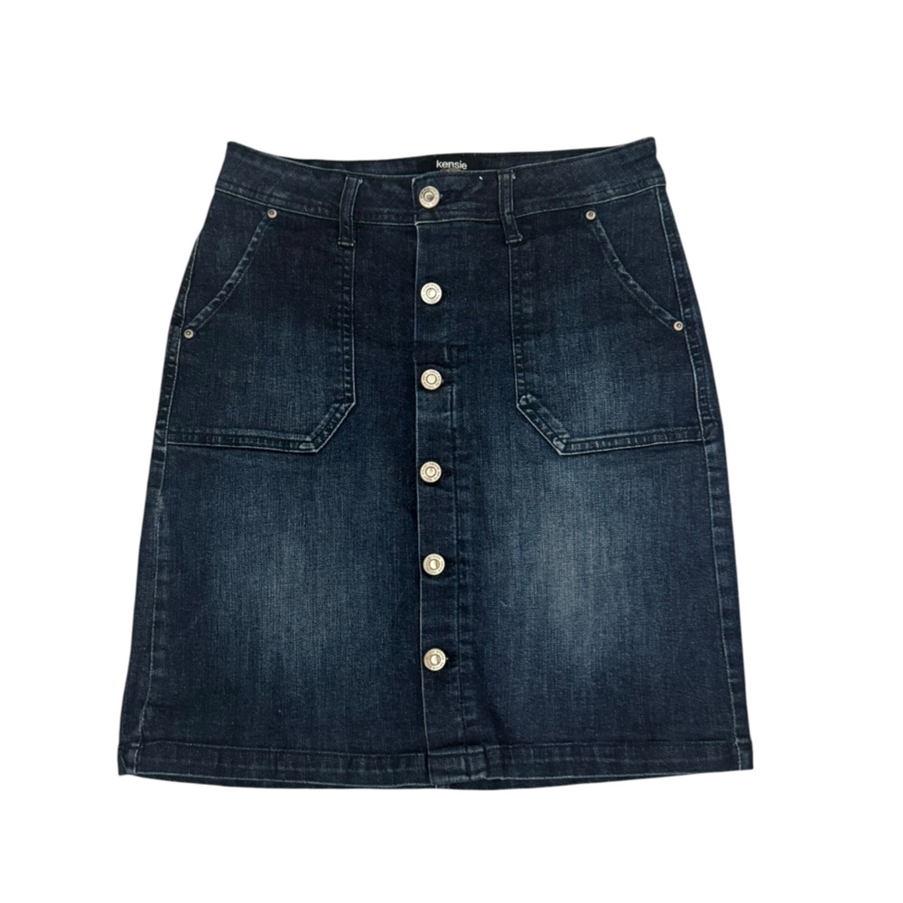 Kensie Dark Blue Denim Skirt